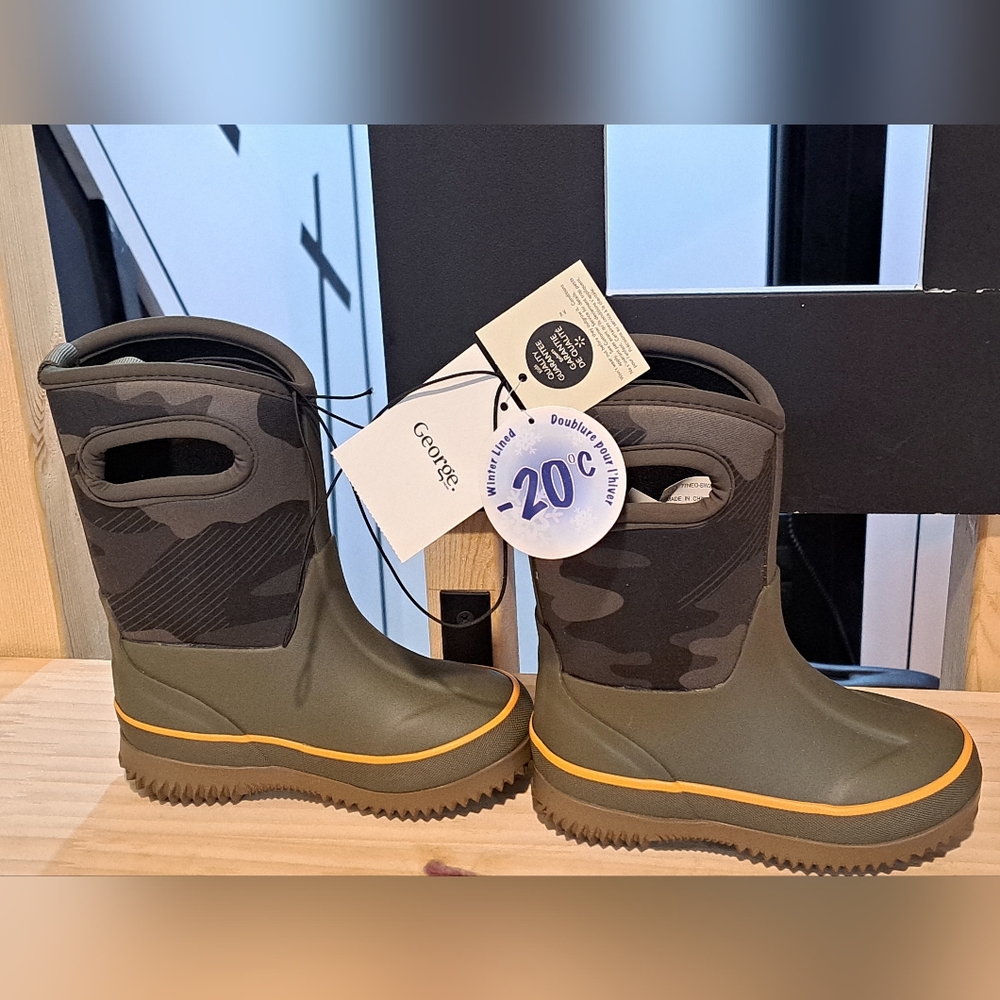 Brand New George Baby/Toddler Camouflage Winter Lined Boots